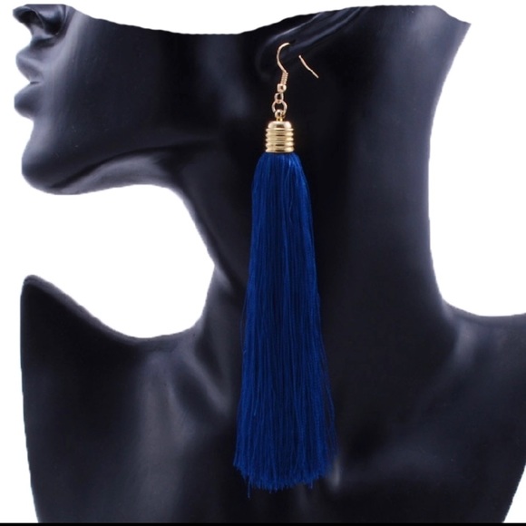 🔴 3/30$ Long Tassel Pink Oversize Earrings - Picture 5 of 5